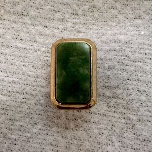 VNTG 14/20 14k Gold-Filled Dolan Bullock Authentic Jade Tie Pin